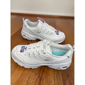 Skechers Women's D'Lites Memory Foam Leather Lace-Up Sneakers Shoes Size 11 NEW